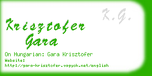 krisztofer gara business card